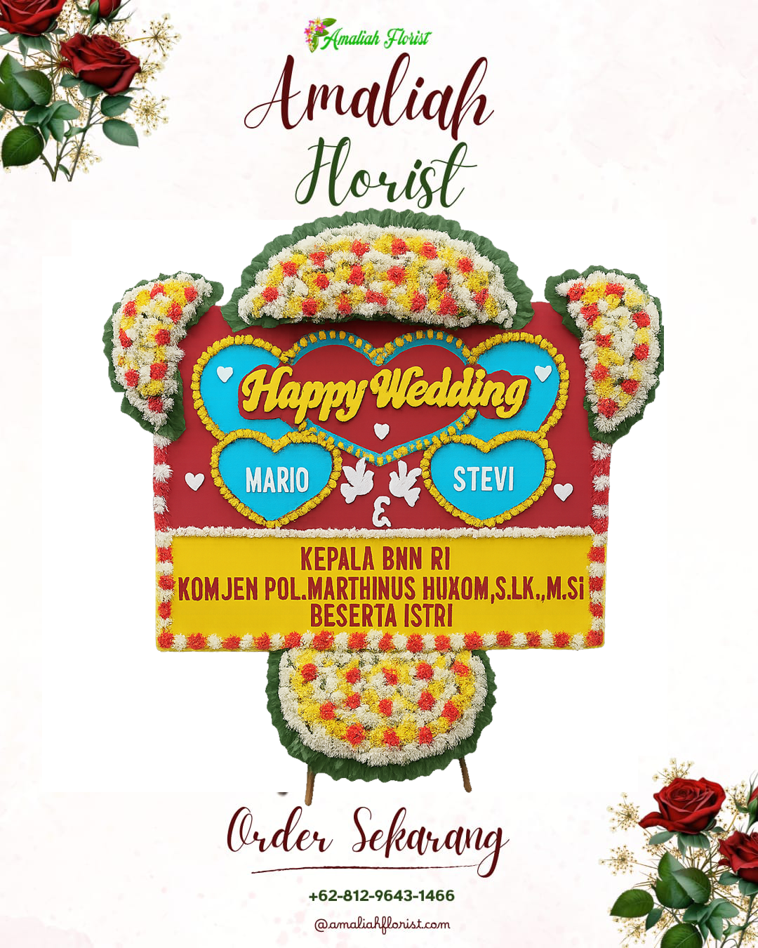 Papan Bunga Pernikahan Rejoso
